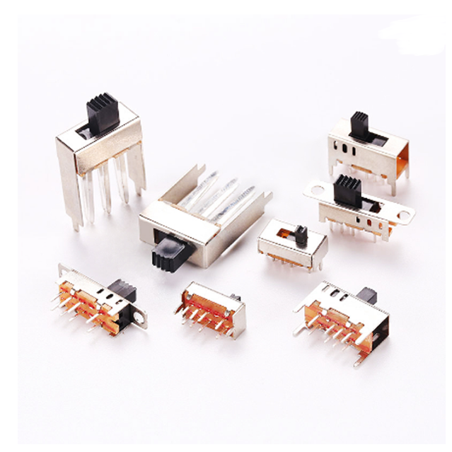 Slide switch 6 / 7 position pin 4 way slide switch waterproof aluminum slide switch for hair dryer
