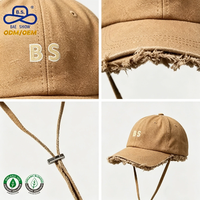 Gorras de Béisbol de Moda Casual con Visera Desgastada, Logotipo Personalizado, Correa Ajustable para la Barbilla, Estilo Vintage, para Unisex, Fábrica BSCI
