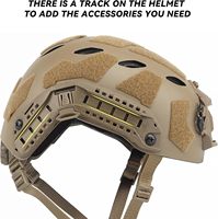 Helm Ringan yang Dapat Disesuaikan, Model High Cut dengan Dudukan NVG Terintegrasi, Rel Samping, Tali Headset Pra-Slot, untuk Olahraga