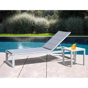 JN Offres Spéciales banc de jardin extérieur tubes en aluminium piscine chaises de soleil lit de soleil chaise de salon