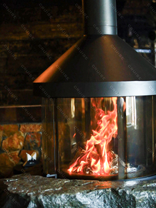 <span class=keywords><strong>Estufa</strong></span> de leña de techo independiente suspendida de crucero, adorno decorativo para interiores, chimenea de <span class=keywords><strong>pared</strong></span> suspendida a Gas - Product Image 2