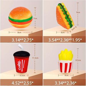 Jouet Squishies Alimentaire : Simulation de Sandwichs, Frites, Burgers, Cola – Jouet Sensoriel Anti-Stress en PU à Presser pour Enfants - Product Image 2