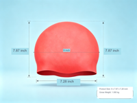 Bonnet de bain en silicone écologique et imperméable avec logo personnalisé pour hommes et femmes, couvre les oreilles, pour cheveux longs/courts, utilisation en plongée