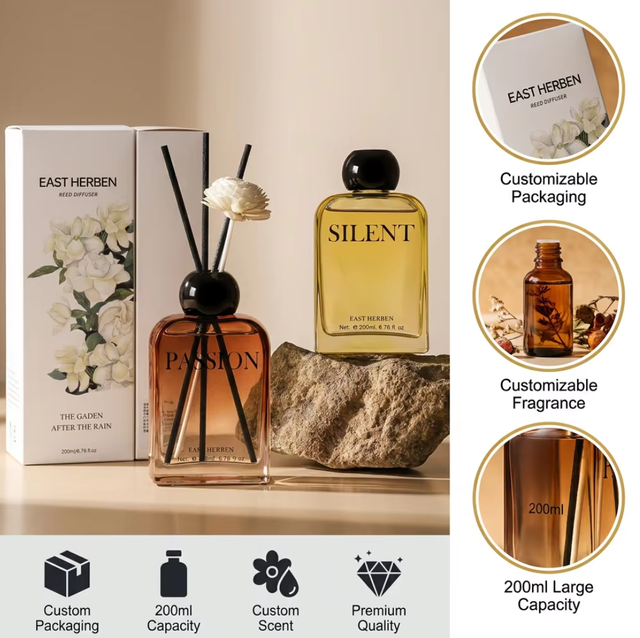 Factory Luxury Aroma Flameless Essential Oil Diffuser, Long Lasting Fresh Fragrance Ornament for Indoor Bedroom & Hotel