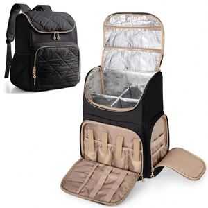 Nouvelle trousse de maquillage matelassée en diamant, grande capacité, portable, multifonctionnelle, pour les outils de soin des cheveux - Product Image 1