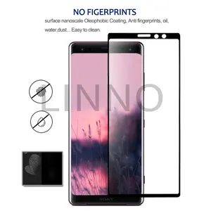 Alta calidad 3D libre de tacto suave cobertura completa protector de pantalla de vidrio templado para sony xp1 xz4