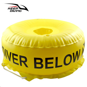 ห่วงชูชีพแบบเป่าลม Keep Diving ขนาด 24 นิ้ว ทำจาก PVC รูปทรงวงกลม พร้อมป้ายบอกตำแหน่งใต้น้ำ สำหรับการช่วยเหลือทางทะเล - Product Image 1