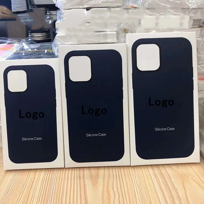 Роскошный Магнитный чехол из жидкого силикона с оригинальным логотипом для мобильного телефона iPhone 12 pro 13 Pro Max apple magsafing