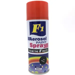 Sıcak-satış için Aerosol sprey boya F1 450ml parlak ve mat renk özelleştirilebilir Graffiti sanat