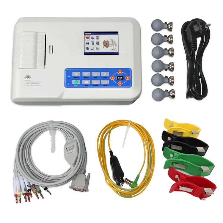 CONTEC ECG300G רפואי ציוד נייד 3 ערוץ טיפול נמרץ אק"ג/א. ק. ג רל מכונה