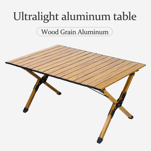 Tianye OEM Portable Aluminum <b>Table</b> Manufacture Wood Grain Egg Roll <b>Table</b> for <b>Camping</b> Picnic - Product Image 4