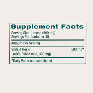 برطمان طاقة راتنج شيلاجيت OEM/ODM Superfood بأحماض غير غمو أونصة (20 جم) إمداد لمدة 40 يومًا للبالغين وليس للنساء الحوامل - Product Image 2