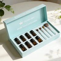Emballage de boîte rigide en carton cosmétique haut de gamme imperméable personnalisé avec huiles essentielles, peptides, soins de la peau, insert en EVA rigide