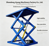 Plateforme élévatrice à ciseaux hydraulique électrique stationnaire 1 tonne en acier inoxydable, élévateur de marchandises 10m hauteur max pour intérieur/extérieur