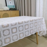 Nappe élégante en dentelle imprimée en relief colorée, blanche, pour mariages, banquets et fêtes
