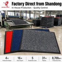 Tapis d'entrée robuste en polyester rayé, séchage rapide, antidérapant, avec support en PVC, pour usage commercial, vente en gros