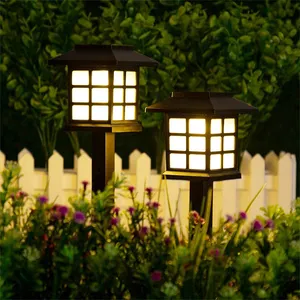 Винтажный домашний стиль, водонепроницаемый Светодиодный светильник на солнечной батарее для газона, уличный садовый декоративный