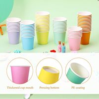 Gobelets en papier personnalisés avec logo, à paroi simple, pour jus, soda, boissons froides, jetables, différentes tailles