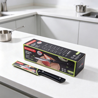 Nieuw gemaakte full tang sterke roestvrijstalen plastic eco-vriendelijke ambidextere schilmes voor fruit en groenten, zwart oxide afwerking