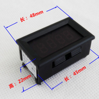 0.36 Digital Table Head Super Tiga Digit Semi-multimeter 3.50-30.00V Voltmeter Tampilan Digital DC Dua Kawat
