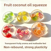 Jouet anti-stress souple en forme de noix de coco translucide, à presser, sans rebond, pour le divertissement et la relaxation – Vente chaude