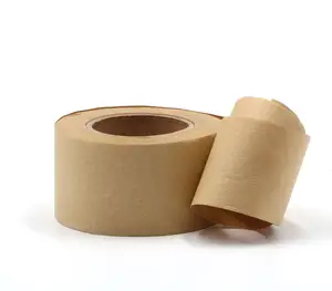 Wholesale Virgin Wood Pulp Kraft Paper Water Activated Gummed Tape Carton Sealing Packing Tape