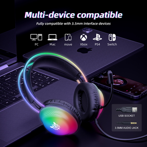 ONIKUMA-<span class=keywords><strong>Casque</strong></span> d'écoute de jeu X29 avec <span class=keywords><strong>prise</strong></span> <span class=keywords><strong>USB</strong></span> 3.5mm filaire, avec microphone HD - Product Image 3