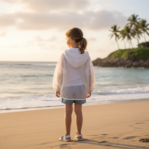 Veste anti-UV coréenne OZKIZ pour enfants avec col à capuche, style simple et tendance pour filles de 2 à 6 ans, vente en gros de vêtements d'été - Product Image 3