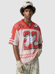 Camiseta de béisbol de manga corta con cuello en V y estampado de Pegasus, transpirable, estilo vintage, holgada, para hombre, nueva colección Primavera/Verano 2026 - Product Image 4
