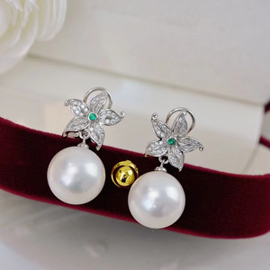 Accesorios de Plata S925 para DIY con Perlas, Soporte Vacío para Joyería, Pendientes con Cuentas Redondas de 8-13mm 22086 - Product Image 3