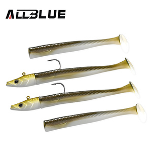 Señuelo de <span class=keywords><strong>Pesca</strong></span> de Salmón Suave de 130 mm y 22 g, con Cola de Paleta, Cabeza Plomada, Anzuelo Metálico, <span class=keywords><strong>Vinilo</strong></span> Vibrante, Cebo Artificial para Agua Salada - Product Image 4