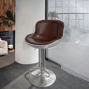 Housse arrière industrielle <span class=keywords><strong>en</strong></span> cuivre PURUO OEM ODM, <span class=keywords><strong>cuir</strong></span> <span class=keywords><strong>véritable</strong></span> noir, pour <span class=keywords><strong>tabouret</strong></span> <span class=keywords><strong>de</strong></span> <span class=keywords><strong>bar</strong></span> pivotant, stable, réglable <span class=keywords><strong>en</strong></span> hauteur, pour comptoir et <span class=keywords><strong>bar</strong></span> à domicile - Product Image 3