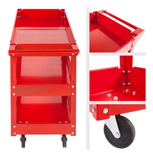 Three Layer Storage <b>Tool</b> <b>Cart</b> 100mm Caster Industrial Hand <b>Tool</b> <b>Cart</b> <b>For</b> Auto Repair Parts Organization - Product Image 3