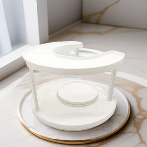 Support à épices rotatif SpiceSpinner blanc, plateau tournant à 360 degrés pour le rangement des assaisonnements de cuisine - Product Image 3