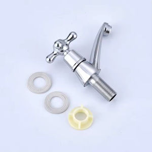 Robinet à eau froide simple à montage sur pont en alliage <span class=keywords><strong>de</strong></span> zinc chromé et plastique ABS, poignée croisée, avec noyau <span class=keywords><strong>de</strong></span> valve en céramique, prix d'usine bon marché - Product Image 4