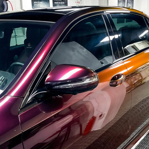 Film adhésif pour voiture effet caméléon super brillant 5 couleurs (violet, or, noir, rouge, orange) 1,52 x 18 mètres - Product Image 4