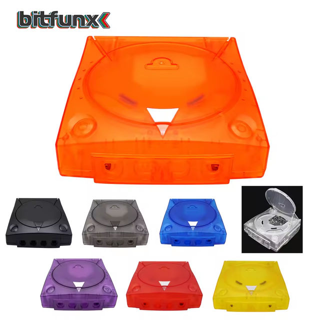 Bitfunx Dreamcast Replacement Housing for SE-GA Dreamcast Replacement Case Retro Game Accessories Transparent Box