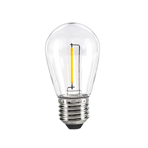 หลอดไฟ LED ฟิลาเมนต์ S14 E14 1W พร้อมโคม PC สำหรับตกแต่งภายนอกอาคาร - Product Image 2