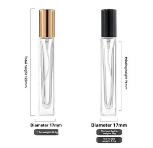 Flacon de parfum en forme de courge amère 10ml en verre rechargeable avec vaporisateur haut de gamme C008 scellé en plastique pleine page - Product Image 6