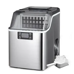 35KGS Ice Maker Machine Smart Auto Water Filling Ice Making Machine 150W 3.2L with LED Display Screen Auto Self Cleaning