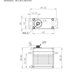 Servo MKS HV9930, 43kg Cm Torque, 0.098s, Carcasa CNC para Aviones de Ala Fija - Product Image 2