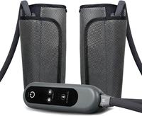 Masseur de jambes à compression d'air rechargeable par USB portable, enveloppement de massage du mollet, 2 modes, 3 intensités, contrôle de la durée réglable