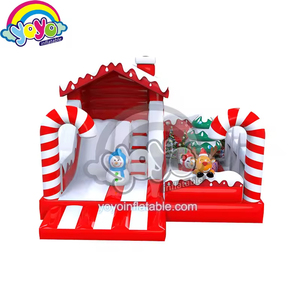 Tobogán Inflable con Diseño de Copos de Nieve para Navidad, con Red de Seguridad, Ideal para Fiestas Navideñas en el Patio - Product Image 3
