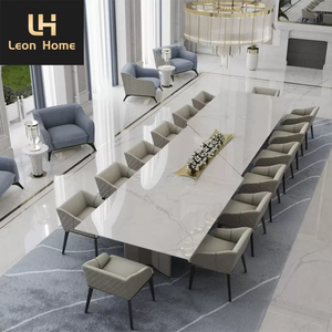 Nhà sản xuất tùy chỉnh thực hiện sang trọng mới thiết kế nhà Máy Giá Đá Cẩm Thạch hàng đầu sang trọng bàn ăn cho biệt thự nhà hàng - Product Image 6