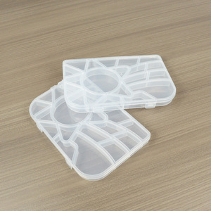 Transparent PP Plastic Storage Box With Compartments For Jewelry Tools Needles <b>Thread</b> <b>Beads</b> Fishing Gear 19.8x12.8x1.8cm - Product Image 2
