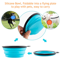 Bol pour animaux de compagnie pour chat et chien bol de nourriture en Silicone extérieur Portable et pliable bol de nourriture d'eau de voyage 350ML mangeoire pour chien