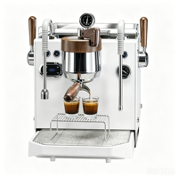 Mesin Espresso Dual Boiler Tanpa Tingkat Kecepatan, Pompa ULKA, Pengaturan Pre-Soaking, Tangki 1.8L, Pembuat Kopi untuk Kafe atau Rumah