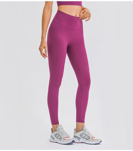 Mallas de Yoga con bolsillos para mujer, Leggings de nailon de cintura alta, longitud hasta el tobillo, sensación desnuda - Product Image 2