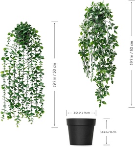 <span class=keywords><strong>Plantes</strong></span> artificielles suspendues en plastique vert LUYI, écologiques, <span class=keywords><strong>pour</strong></span> décoration murale intérieure, Thanksgiving, mariage - Product Image 4