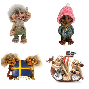 Estatua de Barco Vikingo de Resina Personalizada, Islandia, Dinamarca, Suecia, Figura Noruega, Adorno Nórdico, Muñeco de Recuerdo, Troll con Suéter - Product Image 3